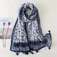 ราคา TEMU ผ้าคลุมไหล่ลายดอกไม้พอร์ซเลนสีฟ้าและขาวสไตล์เอธนิกพร้อมหูฟังสำหรับผู้หญิง สำหรับฤดูใบไม้ผลิ/ฤดูร้อน (17592216083511)