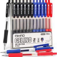 ราคา TEMU ปากกาเจล AIHAO แบบดึงกลับได้, ขนาดปากกาขนาดกลาง 0.7 มม., ปากกาหมึกหลากสีสำหรับบันทึก, การจดบันทึก, การวาดภาพ, การวาดรูป, การเขียนที่ลื่นไหล, ไม่เลอะ & ไม่เลอะ, มีด้ามจับที่สบาย, 12 ชิ้น (17592201