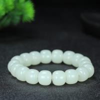 ราคา TEMU สร้อยข้อมือหินธรรมชาติสีขาวรูปทรงถังเก่าสำหรับผู้ชายและผู้หญิง ลูกปัดนุ่มรอบนิ้ววงเดียว (17592213222367)