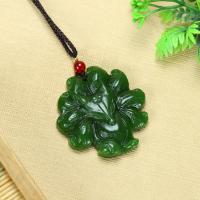 ราคา TEMU จี้ห้อยคอ หินธรรมชาติ สีเขียวผักโขม ลายจิ้งจอกเก้าหาง, สร้อยคอนำโชคสำหรับทั้งชายและหญิง (17592245626893)