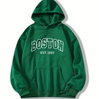 ราคา TEMU เสื้อฮู้ดพิมพ์โบสตัน, เสื้อฮู้ดแขนยาวที่มีช่องใส่ของ, เสื้อฮู้ดสเว็ตเชิร์ตสำหรับผู้หญิง (17592227027403)