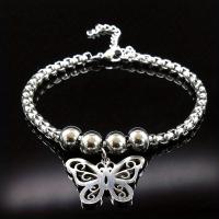 ราคา TEMU สร้อยข้อมือสแตนเลสสีเงินลายผีเสื้อสำหรับผู้หญิง 2019 เครื่องประดับสร้อยข้อมือสีเงิน BB1111DS05 (17592207264573)