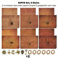 ราคา TEMU ชุดเครื่องเขียนจดหมายลายมือวินเทจ A5 60 ชิ้น - ซองกระดาษคราฟท์พร้อมเชือกผูก, ผิวด้าน, เหมาะสำหรับวันขอบคุณพระเจ้า, , การเชิญ (17592222464158)