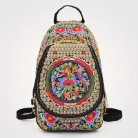 ราคา TEMU กระเป๋าเป้สะพายหลังผ้าแคนวาสปักลาย | กระเป๋าสะพายไหล่และสะพายข้างแบบแปลงร่างได้สองแบบ พร้อมสายปรับได้ ลายดอกไม้ และ (17592188575153)