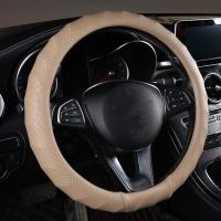 ราคา TEMU ปลอกหุ้มพวงมาลัยหนังเทียม ลายคลื่น กันลื่น มีแถบในกันลื่น ออกแบบสำหรับพวงมาลัยขนาด 15 นิ้ว (17592193893340)