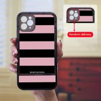 ราคา TEMU เคสโทรศัพท์ลายแถบสีม่วงและดำพร้อมที่วางโทรศัพท์ที่มองไม่เห็นสำหรับ for iphone 14 13 12 11 Pro Max Mini XR XS Max X 8 7 Plus ป้องกันการกระทบด้วยซอฟท์คัฟเวอร์ (17592226993303)