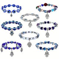 ราคา TEMU 8 ชิ้น/ชุด สร้อยข้อมือลูกปัดตาปีศาจ สำหรับผู้หญิง ผู้ชาย ลูกปัดตาสีฟ้า สร้อยข้อมือยืดหยุ่น เครื่องรางรูปมือฮัมซา สร้อยข้อมือนำโชคเพื่อการปกป้องและพร (17592197599534)