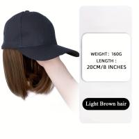 ราคา TEMU หมวกวิกผมสังเคราะห์สำหรับผู้หญิง หมวกเบสบอลสั้นสีดำ สวมใส่สบายและระบายอากาศได้ดี (17592208498158)