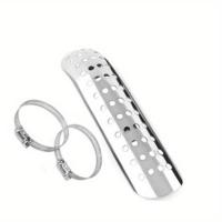 ราคา TEMU อัพเกรดมอเตอร์ไซค์ของคุณด้วยแผ่นกันความร้อนโครเมียม/ดำสำหรับท่อไอเสียโค้ง - สำหรับ Sportster, สำหรับ , สำหรับ Yamaha, และอื่นๆ! (17592213394789)