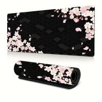 ราคา TEMU แผ่นรองเมาส์ลายซากุระสีดำ 1 ชิ้น ขนาดใหญ่พิเศษ ขอบยางหนา แผ่นรองคีย์บอร์ดสำหรับคอมพิวเตอร์ตั้งโต๊ะ ใช้ในออฟฟิศ (17592286340683)