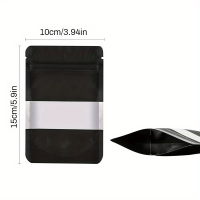 ราคา TEMU 50 ชิ้น ถุง Mylar ซิปกันรั่ว สีดำด้าน สำหรับบรรจุภัณฑ์ธุรกิจขนาดเล็ก, บรรจุภัณฑ์เครื่องประดับ, ถุงใส่ของขวัญ, ถุงตั้งได้ (17592249886513)