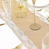 ราคา TEMU ผ้าปูโต๊ะผ้ากระสอบ ลายลูกไม้สไตล์วินเทจ ผ้าปูโต๊ะป่านธรรมชาติ (17592194899182)