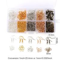 ราคา TEMU 1 กล่อง ชุดทำต่างหู ตะขอต่างหูแบบห่วงเดี่ยว วัสดุ DIY (17592191994063)