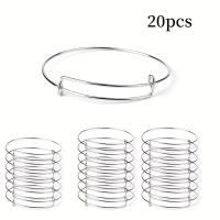ราคา TEMU Aogue 20 ชิ้น กำไลยืดหยุ่นเหล็กปรับได้ - อุปกรณ์ทำเครื่องประดับ DIY, อุปกรณ์เสริมแฟชั่นคลาสสิกสำหรับผู้หญิง, กำไลสำหรับทำเครื่องประดับ (17592248620668)