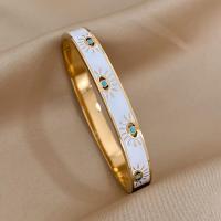 ราคา TEMU กำไลข้อมือลายตาเคลือบสีขาว กำไลสแตนเลสสีทอง แฟชั่นเพิ่มความสวยงาม ของขวัญสำหรับเพื่อนและครอบครัว วันวาเลนไทน์ งานแต่งงาน วันขอบคุณพระเจ้า คริสต์มาส เครื่องประดับปีใหม่ (17592264868987)
