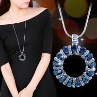 ราคา TEMU สร้อยคอสไตล์เกาหลีประดับเพชรเต็มวงแหวนกลมสำหรับผู้หญิง - อุปกรณ์เสริมคอแบบยาวหลากหลายสไตล์สำหรับฤดูใบไม้ร่วง/หนาว (17592265248785)