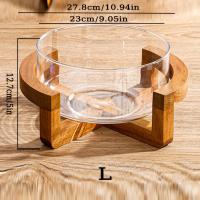 ราคา TEMU 1 ชิ้น ชามเสิร์ฟแก้วพร้อมฐานลายไม้ไผ่ - จานสลัดและผลไม้แก้ว, ชิ้นกลางโต๊ะทนสนิมสำหรับโต๊ะอาหาร, - ถาดเสิร์ฟแข็งแรง, แก้วล้างเครื่องล้างจาน (ใช้งานร่วมกับเครื่องล้างจาน) (17592293622603)