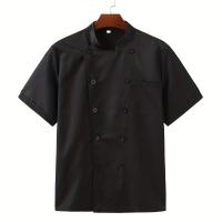 ราคา TEMU เสื้อเชฟแขนสั้นสำหรับผู้ชาย สำหรับโรงแรมหรู ร้านอาหาร และห้องครัวอบขนม (17592204171672)