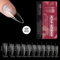 ราคา TEMU 550 ชิ้น ปลอกเล็บใส ทรงอัลมอนด์ ปลอกเล็บเต็มเล็บ สำหรับต่อเล็บเจล สำหรับร้านทำเล็บ และสำหรับเล็บ (17592302884079)