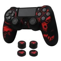 ราคา TEMU ซิลิโคนกันกระแทกสลักลาย Wolf Radium สำหรับจอยเกม PS4 | พร้อมปลอกหุ้มจอยสติ๊ก, น้ำหนักเบาและนุ่มสบาย (17592234396300)