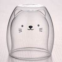 ราคา TEMU แก้วกาแฟสองชั้นลายหมีน่ารักสร้างสรรค์ แก้วสองชั้นลายการ์ตูนสัตว์ แก้วนม แก้วสตรีทน่ารัก ของขวัญคริสต์มาส ขนาด 201-300 มล. (17592239744668)