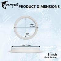 ราคา TEMU GRAMPUS ฝาเรือ, ฝาทางเข้าทางทะเล, ฝาปิดดาดฟ้าตรวจสอบกลมพร้อมฝาปิดถอดได้, พลาสติกสีขาว ABS ทนรังสียูวี, ขนาดหลายขนาด 4", 5", 6", 7", 8 (17592224624053)