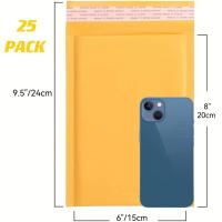 ราคา TEMU 25แพ็คKraft Bubble Mailer,การยึดเกาะที่แข็งแกร่งเบาะซอง,จัดส่งเบาะซอง,Self Seal Bubble Envelopes,กันน้ำCushioned Bubble Mailersบรรจุภัณฑ์ (17592189401743)