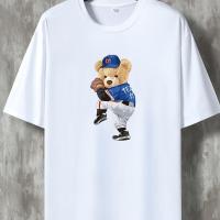 ราคา TEMU เสื้อยืดคอกลมสไตล์เก๋ พิมพ์กราฟิกลายนักเบสบอล สำหรับผู้ชาย ขนาดใหญ่ (17592198673834)