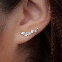 ราคา TEMU Climbing Earrings f Women Inlay Baguette Cut Synthetic Zirconia Stud Earrings Birthday Party Gift Jewelry (17592220394445)