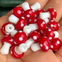 ราคา TEMU 10 ชิ้น ลูกเห็ดสีแดงลอยแก้วสำหรับงานฝีมือ DIY ทำเครื่องประดับ อุปกรณ์หายห่วง ต่างหู 10x13 มม. 12x16 มม. (17592195046249)