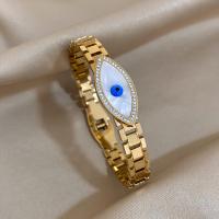 ราคา TEMU สร้อยข้อมือสแตนเลสสตีลตาปีศาจประดับเพชรเทียม - ตาปีศาจ, กำไลสแตนเลสสตีลเหมาะสำหรับใส่ประจำวันและงานพิเศษ (17592295007015)