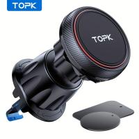ราคา TEMU TOPK D45G ที่วางโทรศัพท์ในรถแบบแม่เหล็ก, คุณภาพพรีเมียม แรงดูดแม่เหล็กแรงสูง พร้อมตะขอโลหะ ความมั่นคงสูงพิเศษ ที่วางโทรศัพท์สำหรับช่องแอร์ในรถยนต์ (17592319085009)