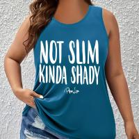 ราคา TEMU เสื้อกล้ามไซส์ใหญ่ พิมพ์ตัวอักษร NOTSLIM (17592422618373)