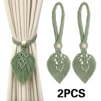 ราคา TEMU ผ้าผูกม่านแบบโบฮีเมียน 2 ชิ้น พร้อมพู่ใบไม้ ปรับได้ด้วยเชือกโพลีเอสเตอร์และลูกไม้ไม้ ดีไซน์โบฮีเมียนสำหรับใช้ตกแต่งม่านในห้องนอน ห้องนั่งเล่น และห้องครัว - ของตกแต่งบ้านสุดหรู (17592432154764)