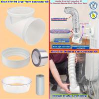 ราคา TEMU ชุดระบายอากาศเครื่องอบผ้าพรีเมียมขนาด 4 นิ้ว พร้อมขายึดที่ปลอดภัย & ตัวเชื่อม Stv-90 - ติดตั้งง่ายสำหรับท่อซักผ้ามาตรฐาน (17592482365106)