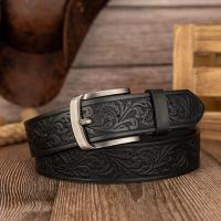 ราคา TEMU เข็มขัดผู้ชาย หนัง PU ลายกิ่งไม้ใบไม้เรียบง่าย สไตล์เรโทร แบบมีหัวเข็มขัด (17592489455551)