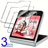 ราคา TEMU 3ชิ้น กระจกนิรภัยสำหรับ Samsung สำหรับ Galaxy Z Flip 6 5 ZFlip6 ตัวป้องกันหน้าจอ HD ครอบคลุมหน้าจอเต็มรูปแบบ ฟิล์มกระจกนิรภัยความแข็ง 9H (17592512213744)