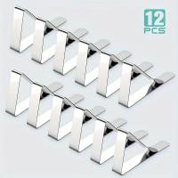 ราคา TEMU คลิปหนีบผ้าปูโต๊ะ 12 ชิ้น - คลิปหนีบโต๊ะปิกนิกแบบ Heavy Duty, ตัวล็อคผ้าปูโต๊ะสแตนเลส, ที่หนีบผ้าปูโต๊ะ เหมาะสำหรับร้านอาหาร ปิกนิก งานแต่งงาน งานรับปริญญา (17592529709240)