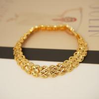 ราคา TEMU กำไลข้อมือแฟชั่นผู้หญิง, กำไลทองขัดเงี๊ยม 24K แบบกลวง ล็อค ตัวล็อค ทำจากทองแดง สไตล์อาหรับหรูหรา เครื่องประดับ (17592554579990)