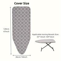 ราคา TEMU 1 ชิ้น ผ้าคลุมโต๊ะรีดผ้าแบบหนา ลายตารางสีเทา เหมาะสำหรับขนาดต่างๆ หนา 4 ชั้น เพิ่มความทนทาน เคลือบผิวสามารถสะท้อนไอน้ำเพื่อรักษาความร้อน ลดเวลารีดผ้าครึ่งหนึ่ง (17592571152590)