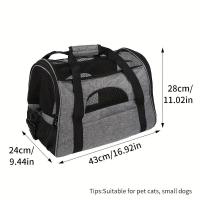 ราคา TEMU 1 ชิ้น กระเป๋าใส่สัตว์เลี้ยงพกพาสำหรับแมวและสุนัข - พับเก็บได้ สะดวก ระบายอากาศดี เหมาะสำหรับการเดินทางและกิจกรรมกลางแจ้ง (17592840926578)