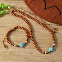 ราคา TEMU สร้อยคอและกำไลข้อมือลูกปัดไม้รูปเต่าใหม่ ชุด 2 ชิ้น ทำด้วยมือ สไตล์เกาะชายหาด เครื่องประดับ (17592616188931)