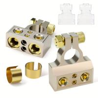 ราคา TEMU 1 คู่ ขั้วแบตเตอรี่, 0/2/4/6/8/10 AWG ขั้วล้อแบตเตอรี่รถยนต์แบบหนัก, ขั้วด้านบนหลายขั้วพร้อมฝาครอบป้องกันชิม (17592672567730)