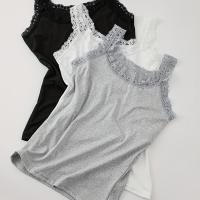 ราคา TEMU 3 ชิ้น เสื้อกล้ามผู้หญิงตกแต่งด้วยลูกไม้ - คอวี เนื้อผ้านุ่มยืดหยุ่น ใส่สบาย ไม่มีฟองน้ำ สวมซ้อนได้หลากหลาย สไตล์เรียบหรู ดีไซน์อ่อนหวาน สีดำ ขาว เทา แฟชั่นสวย เรียบร้อย (17592678439545)