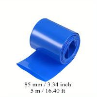 ราคา TEMU 5M/16.4Ft /Pack แบตเตอรี่พาวเวอร์แบงค์ ท่อหด PVC, ป้องกันการฉีดไหม้ ทนทาน, ปลอดภัยและสะดวก, สีฟ้า, กว้าง 85 มม. (17592685477769)