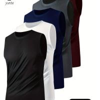 ราคา TEMU เสื้อกล้ามกีฬาผู้ชาย ระบายอากาศ น้ำหนักเบา 5 สีดำ-ขาว-เทา-กรมท่า-แดงเข้ม 5 ชิ้น ทรงหลวม คอกลม แห้งเร็ว เหมาะสำหรับใส่ออกกำลังกาย ฝึกซ้อม (17592706267430)