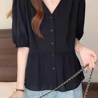ราคา TEMU เสื้อคาร์ดิแกนผู้หญิง คอวี เสื้อเบลาส์ลำลอง (17592712674016)