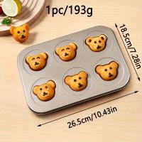 ราคา TEMU ถาดอบขนม 3D รูปหมีน่ารัก 4-Link 6-Link 12-Link, ถาดทำขนม, ถาดอบเค้กขนาดเล็ก, ถาดหมีน้อย, ถาดอบหัวหมีน้อย, ถาดอบ , ถาดอบมัฟฟิน, ถาดอบคุกกี้ Snow, ลายการ์ตูนน่ารัก (17592280398359)