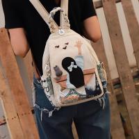 ราคา TEMU กระเป๋าเป้สะพายหลังสไตล์โบฮีเมียนแบบสุ่มตัด สไตล์ชาติพันธุ์ หลากสี ลายแมวน้อยและห่านน่ารัก กระเป๋าเป้สะพายหลังแฟชั่นบุคลิกภาพ (17592347786860)