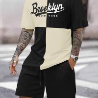 ราคา TEMU คอนทราสต์ คัลเลอร์ ลายสก็อต และ ตัวอักษรพิมพ์ "BROOKLYN NEW " คอกลม และ เสื้อยืดแขนสั้น, เสื้อท็อปสบาย ๆ สำหรับผู้ชายสวมใส่ในช่วงฤดูร้อน (17592452980605)